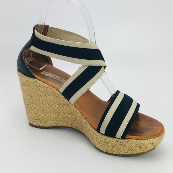 Paul Green Monique Munchen Navy Nautical Wedge - Picture 3 of 8